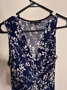 Hailys Navy Floral Wrap Dress